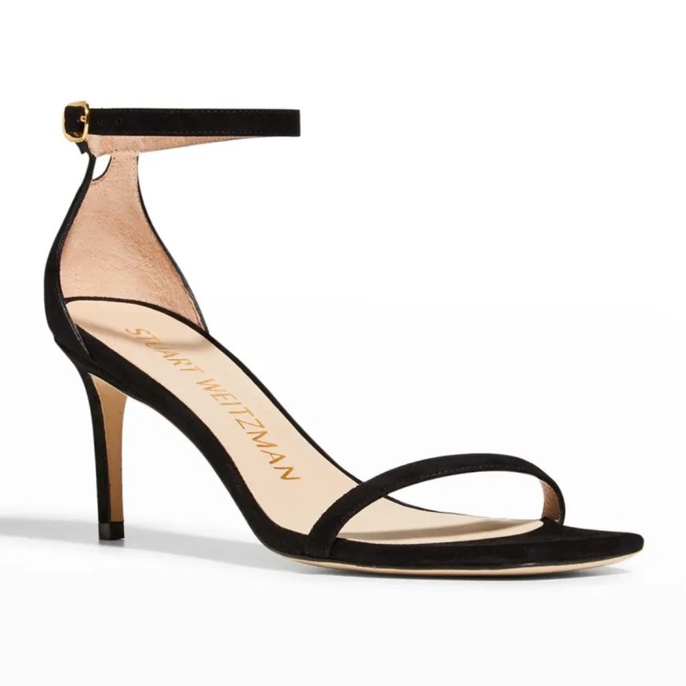 Stuart Weitzman Black Amelina Suede Sandals.  NWOT.  Never worn